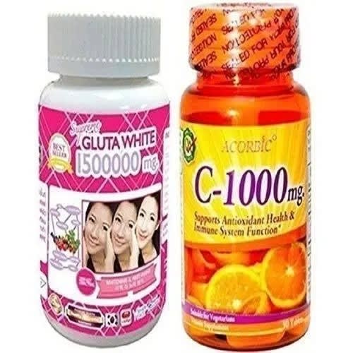 Glutawhite Pill 1500000mg & Ascorbic Vitamin C - 1000mg