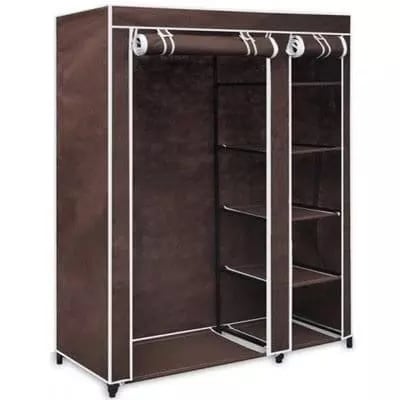 Mobile Wardrobe Closet With Free Cloth Hangers