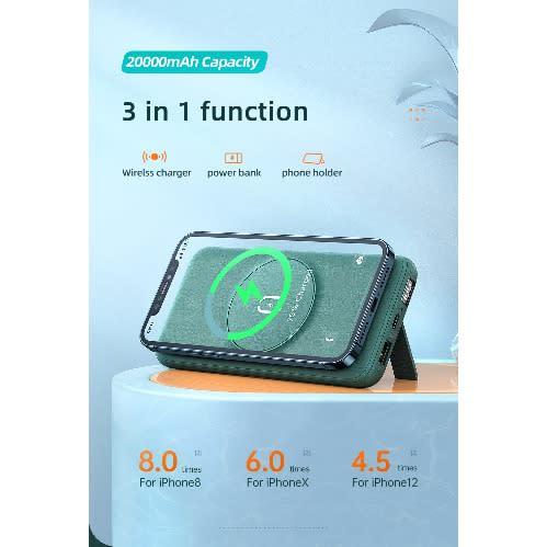 Portable Magnetic Wireless 20000mAh Power Bank - 15w