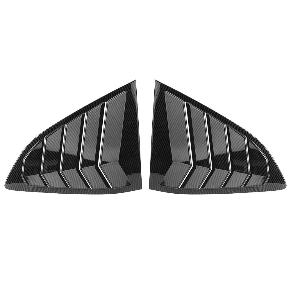 Carbon Fiber Car Rear Side Window Louvers Cover Blinds
