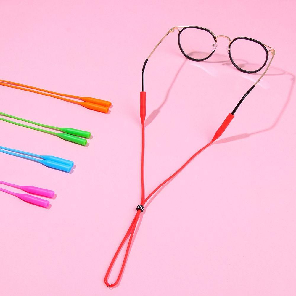 1pcs Durable Silicone Anti-Slip Glasses Strap Sports Eyeglasses Sunglasses Rope Neck Cord Eyewear Lanyard Glasses Chain