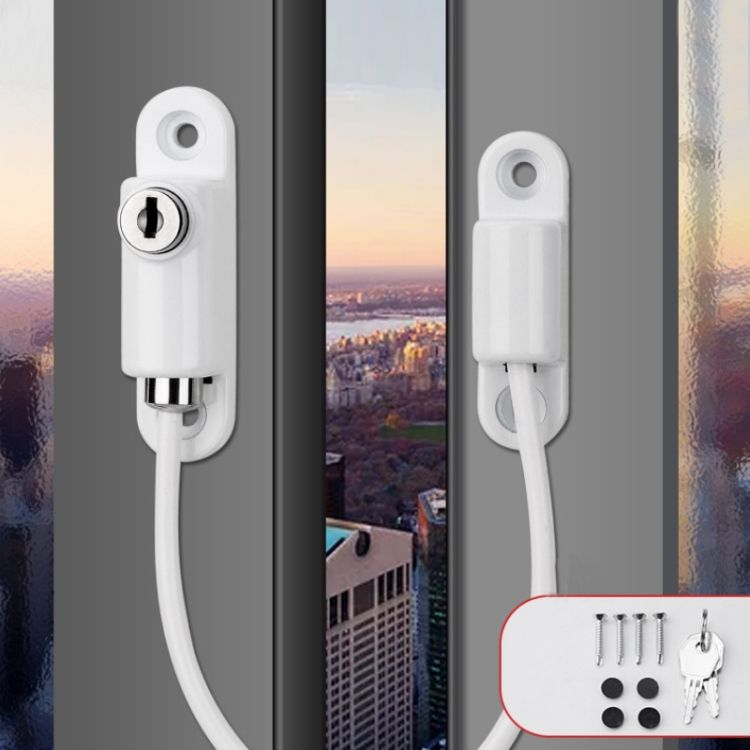 Children Anti-fall Safety Lock, Color: White (Enhanced)