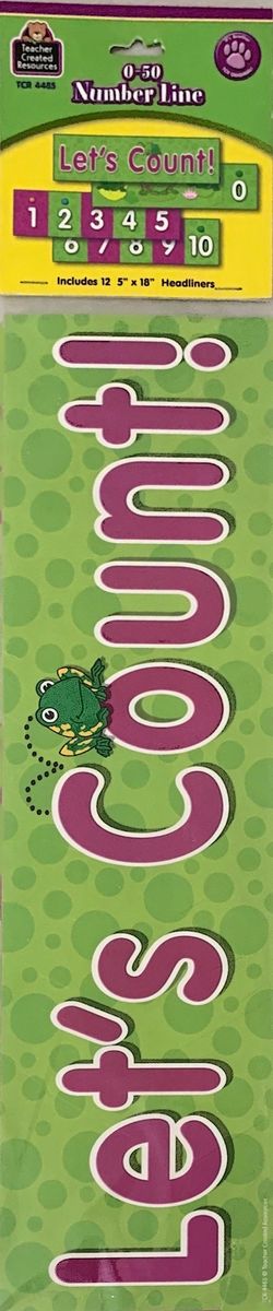 TEACHER CREATED RESOURCES MINI BULLETIN: 0-50 NUMBER LINE LET'S COUNT