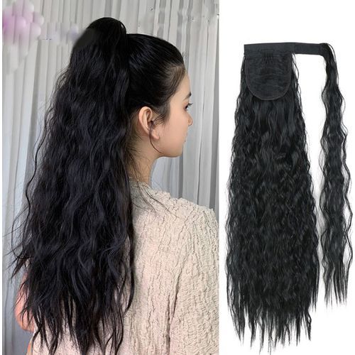 24In Premium Ponytail Extensions Hair Corn Curly Long Wigs