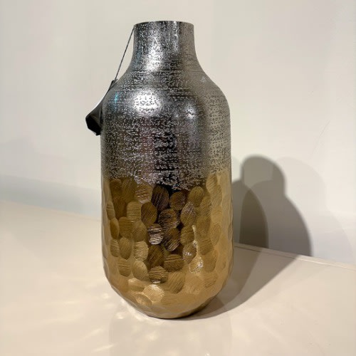 Vento Furniture Aluminium Vase Nickel & Champagne