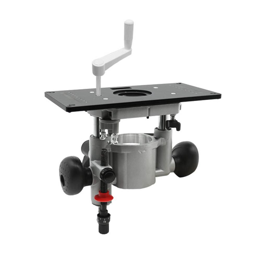 Router Lift Table Aluminum Insert Plate Lifting Platform Stand Woodworking Benches 37mm Lifting for 64-65.5mm Diameter Motors Engraving Trimming Machine