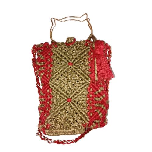 Paracord Handbag- Ash And Red