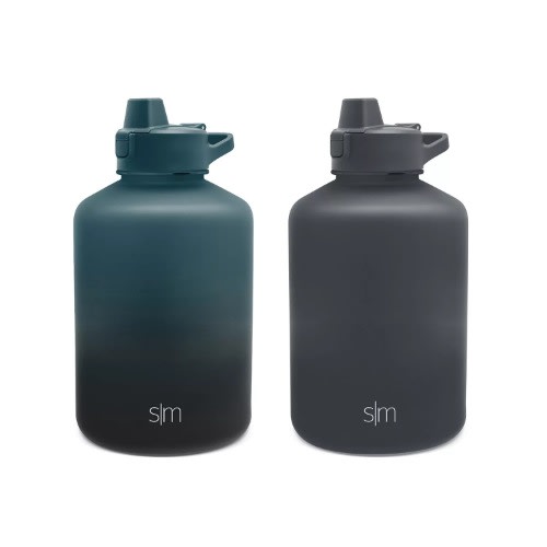 Simple Modern 64-oz Tritan Plastic Summit Water Bottle With Flip Straw - Moonlight & Graphite