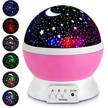 Romantic Led Night Lamp Rotating Starry Star