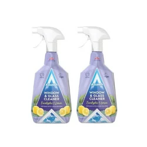 Astonish Window & Glass Cleaner Eucalyptus & Lemon- 750ml X2pieces