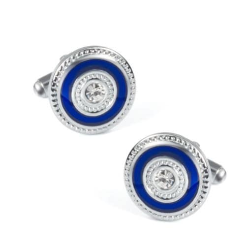 Classic Design Men's Shirt Cufflinks - Blue