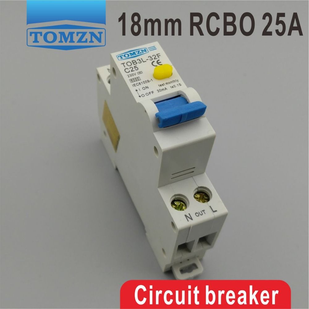 Current 1P+N 25A TOB3L-32F 6KA 18MM Circuit RCBO Residual