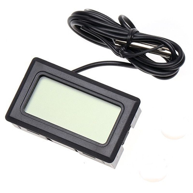 Mini Digital LCD Display Indoor Portable Temperature Aquarium Freezer Sensor Refrigerator With Probe Indoor DC 1.5V Meter Temp