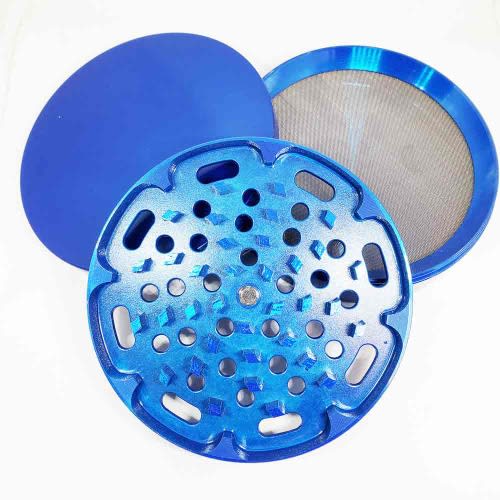 Herb Tobacco Grinder - Blue - 100mm