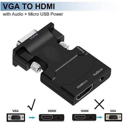 Vga To Hdmi With Audio Converter