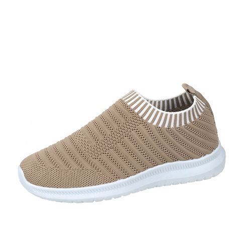 Women Flats Shoes Woman Sneakers-Brown
