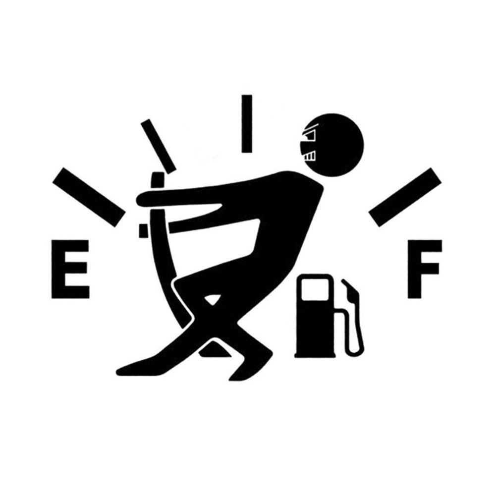 Funny Fuel Gauge Auto Car Body Stickers Reflective-Black