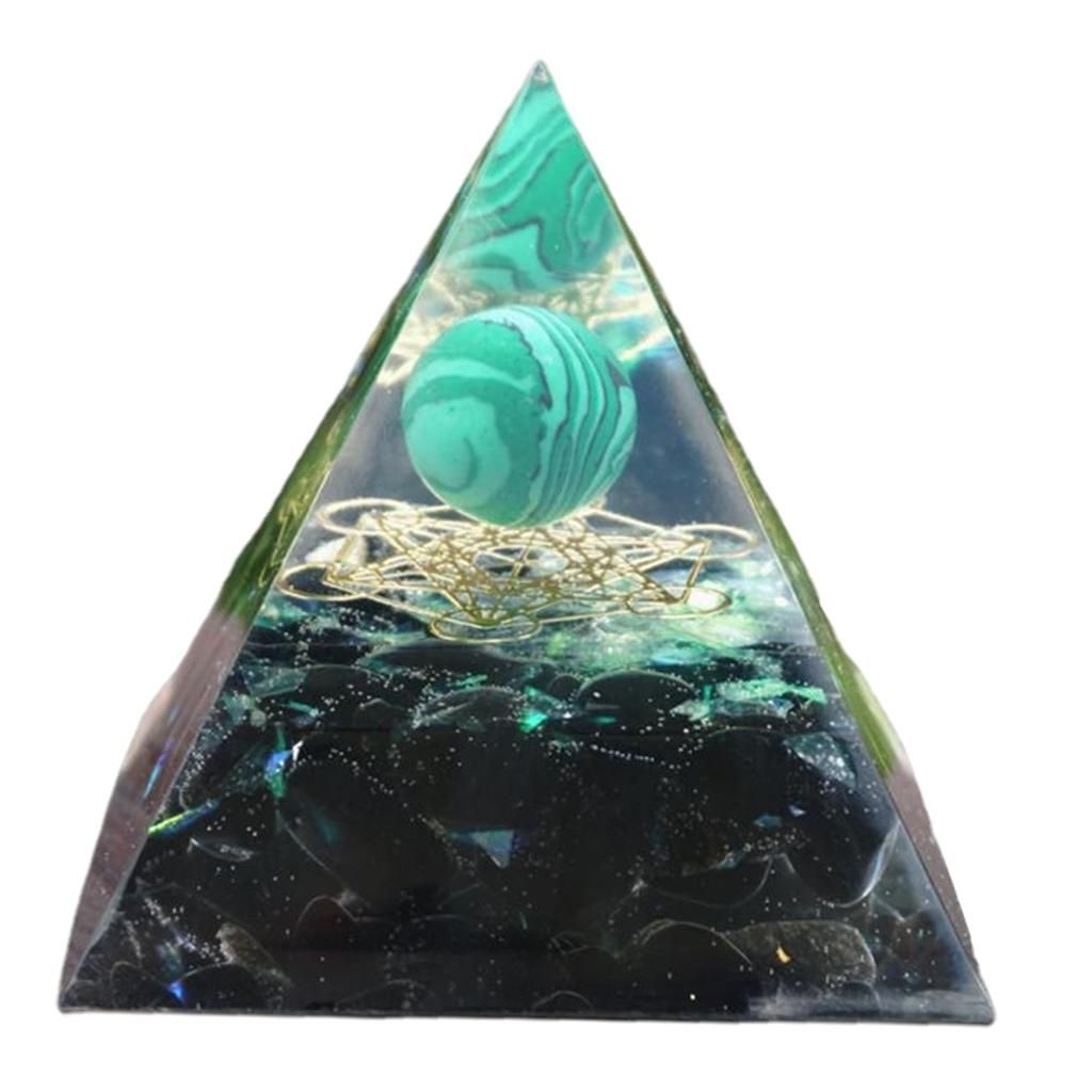 Orgone Pyramid Energy Generator Ornament Decor Crystal Sphere For Feng
