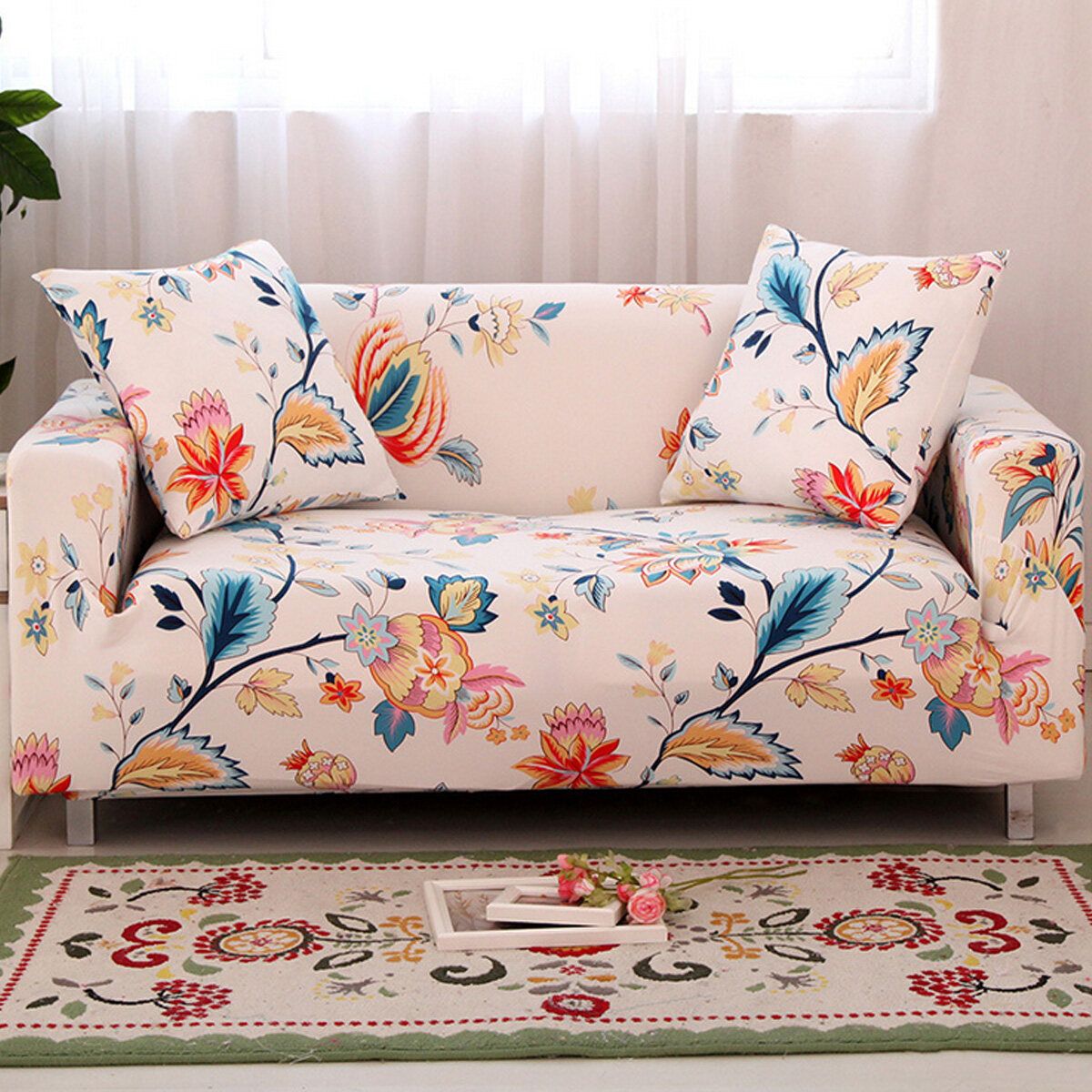 1/2/3/4 Seater Stretchable Detachable Sofa Cover Settee Cover Sofa Chair Protect Single Seat