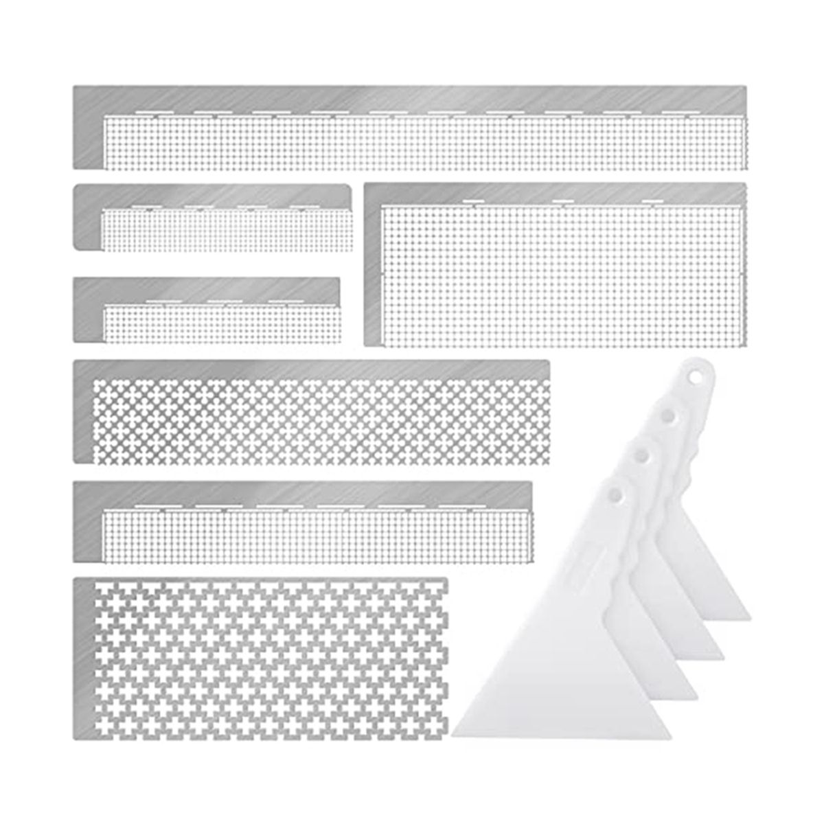 1set Diamond Painting Ruler Stainless Steel Mesh Ruler 216 400 520 599 699 800 1020 Blank Grid 5D Diamond Art Ruler