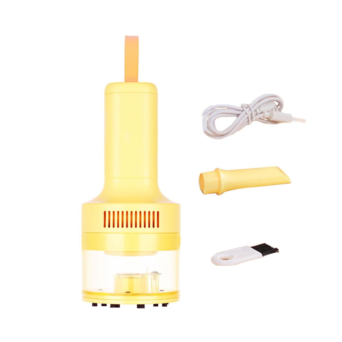 Mini Car Cleaner USB Charging Mini Keyboard Cleaner Yellow