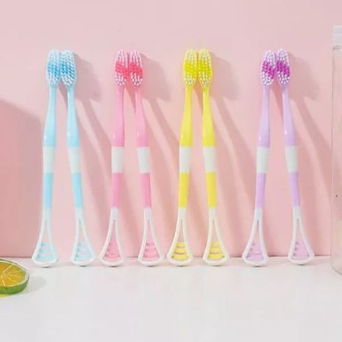 8 Pieces - Tongue Scraper Cleaner Reusable Reduce Bad Breath And Odour Cleaner