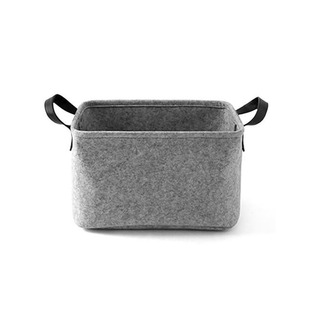 Wool Felt Storage Baskets Book Foldable Laundry Basket Toy