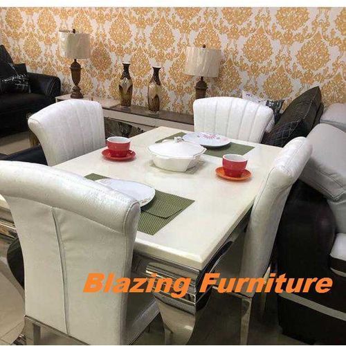 Authentic Marble Dinning With 4 Chairs (Lagos Only)