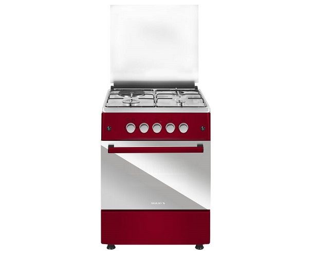 Free Standing Gas Cooker- MAXI 60x60 M4 (3+1) INOX RED