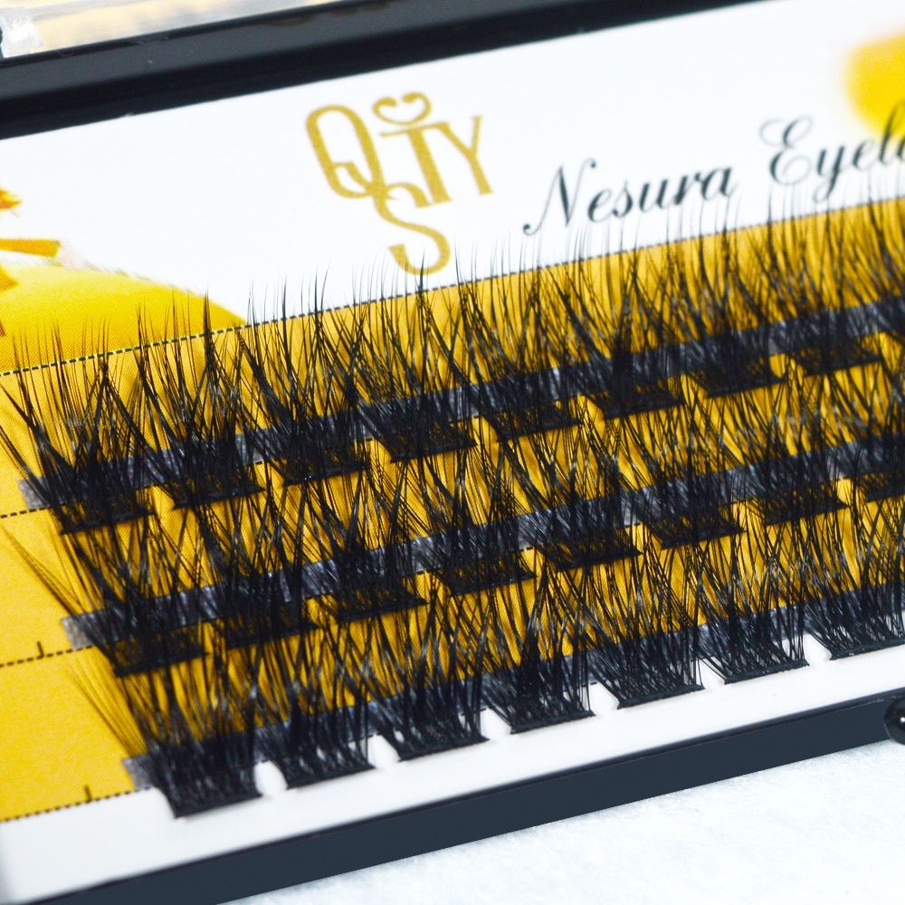 QSTY DIY Eyelash Extension Segmented Flase Lashes Dramatic
