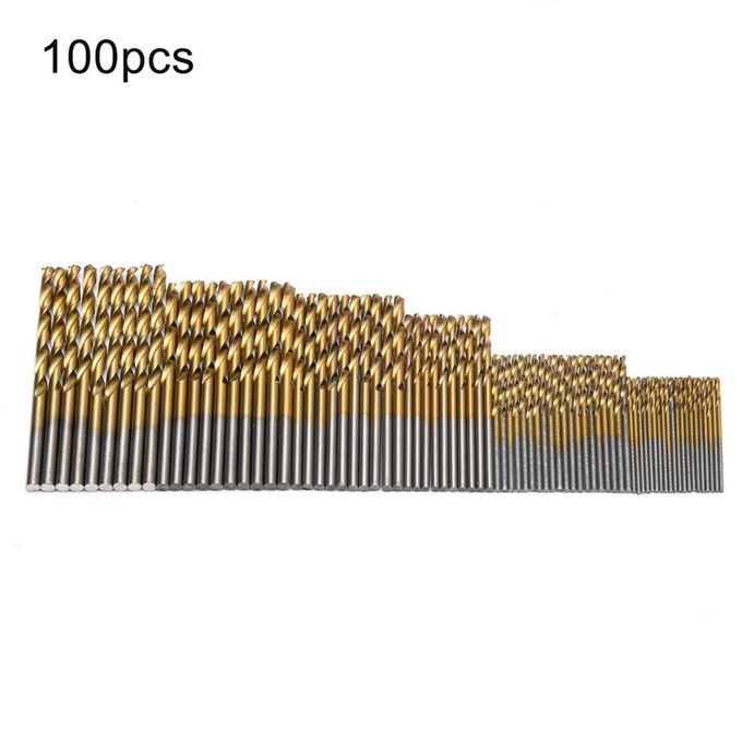 High Speed Steel Open Hole Straight Drill Round Shank Small Twist Drill-gold-12 * 8 * 2.5cm