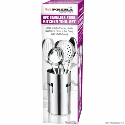 Stainless Steel Kitchen Cooking Tool Utensil Set - 6 Pieces