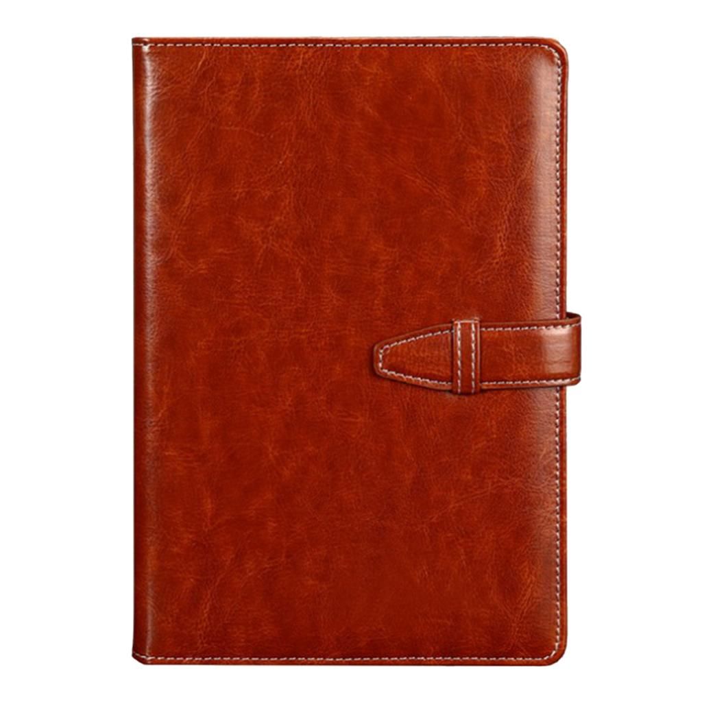 PU Leather Notebook Bound Daily Men Women Planner Note Taking Brown