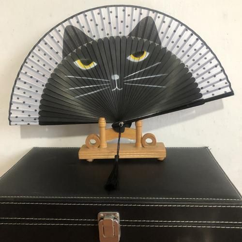 Fiestas Hand Wooden Decor Hand For Flower Bamboo Fan Design Dancing Craft Tassel Fan Folding Folding Gift Home Cats Original Fan