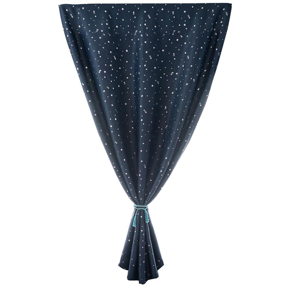 1PC Curtain  Home Hot Silver Stars Blackout Double Sided Velcro Curtain Fabric Home Decoration for Living Room Bedroom