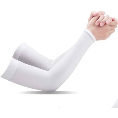 Sun Protection Hand Sleeves- White
