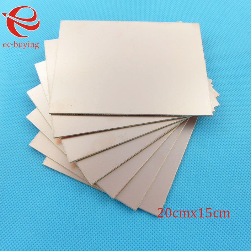 10 Clad Side DIY 200*150*1.5mm 1.5mm PCB Practice Laminate FR4 Universal Board Pcs/lot Plate CCL 20x15cm Kit Copper Double