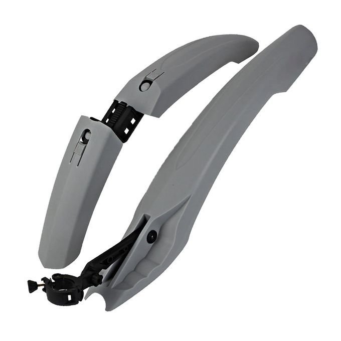 Bike Mudguard Set Front Rear Fender With Tail Light Cycling Gray