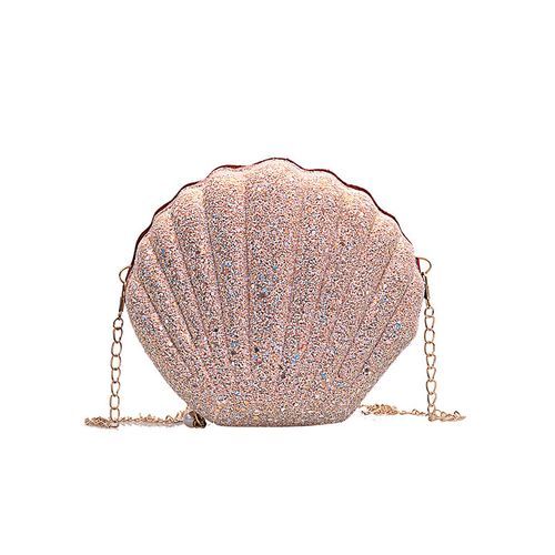 Ladies Fashion Shell Bag- Pink/Mix Color