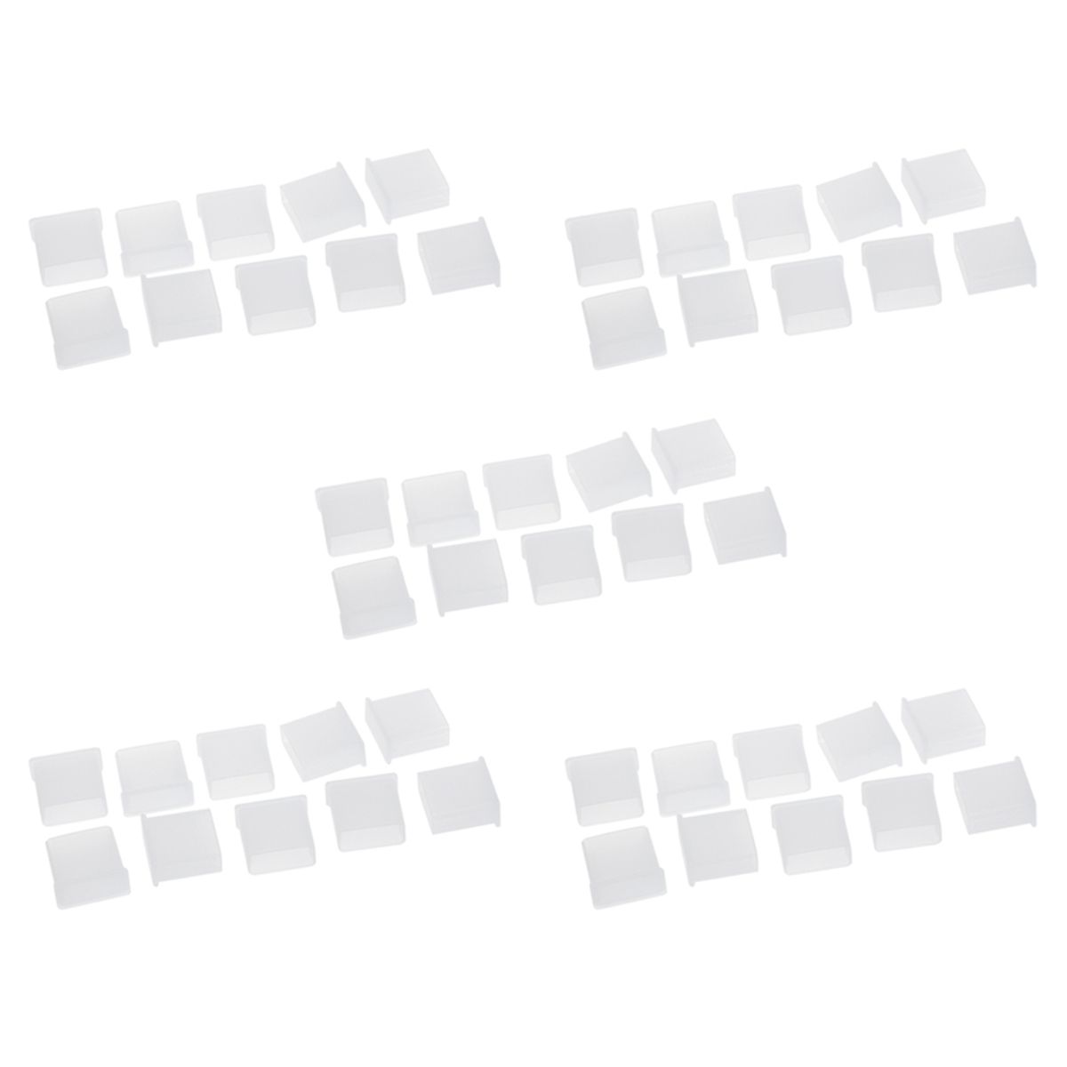 50Pcs Clear Plastic USB Type A Plug Dustproof Plug Stopper