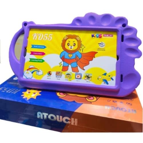 Kd55 Kids Tablet - 8" - 8GB RAM - 256GB ROM - Dual Sim - Android 12 - 8000mAh - Purple
