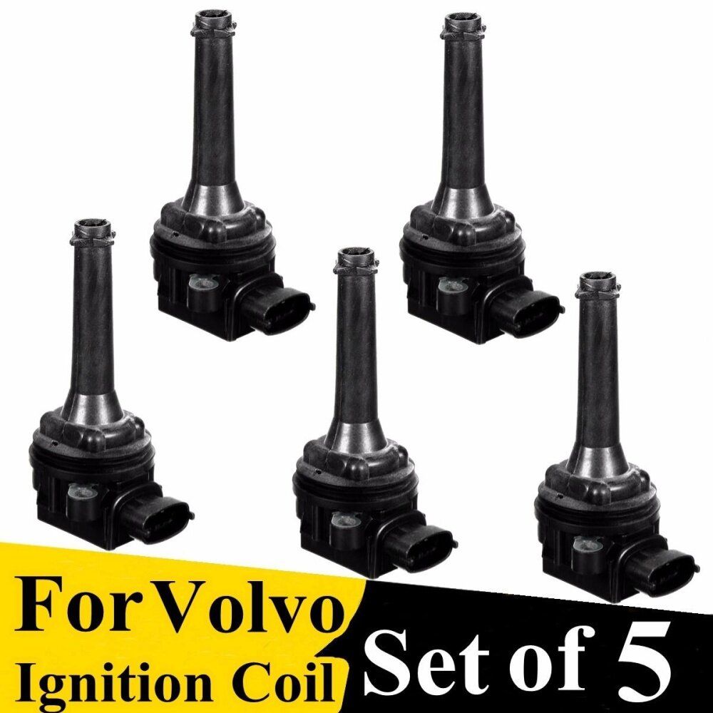 5pcs New Black Ignition Coil For Volvo 1999-2013 XC70 XC90 C70 S60 UF341,9125601,30713416
