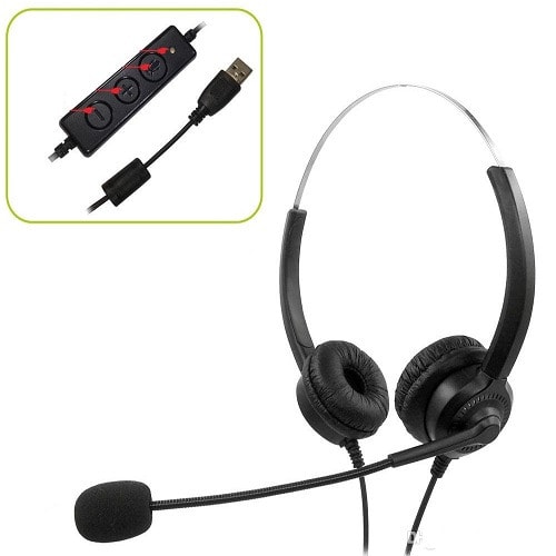 USB Hands-free Monaural Headphone With Microphone