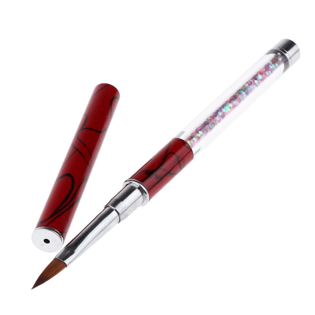 Polygel Nail Art Liner Brush Acrylic UV  Polish  Drawing Red