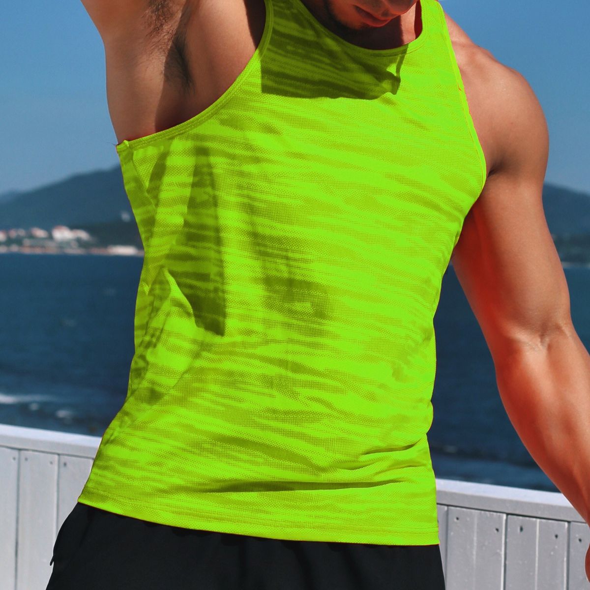 Men Sports Tank Top Sleeveless Loose Fit Quick-dry