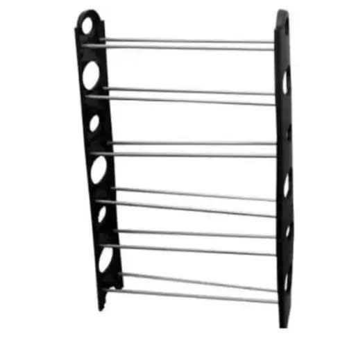 Stackable Shoe Rack - 20 Pairs - 8Ft - Black