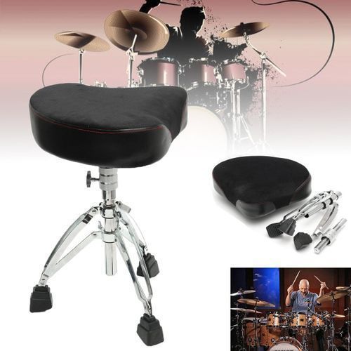 Drum Throne Foldable Seat Drummers Stool Stand Chair Perc