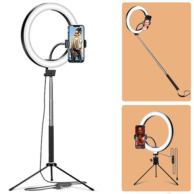 10" Ring Fill Light LED Dimming With Stretch Tripod
