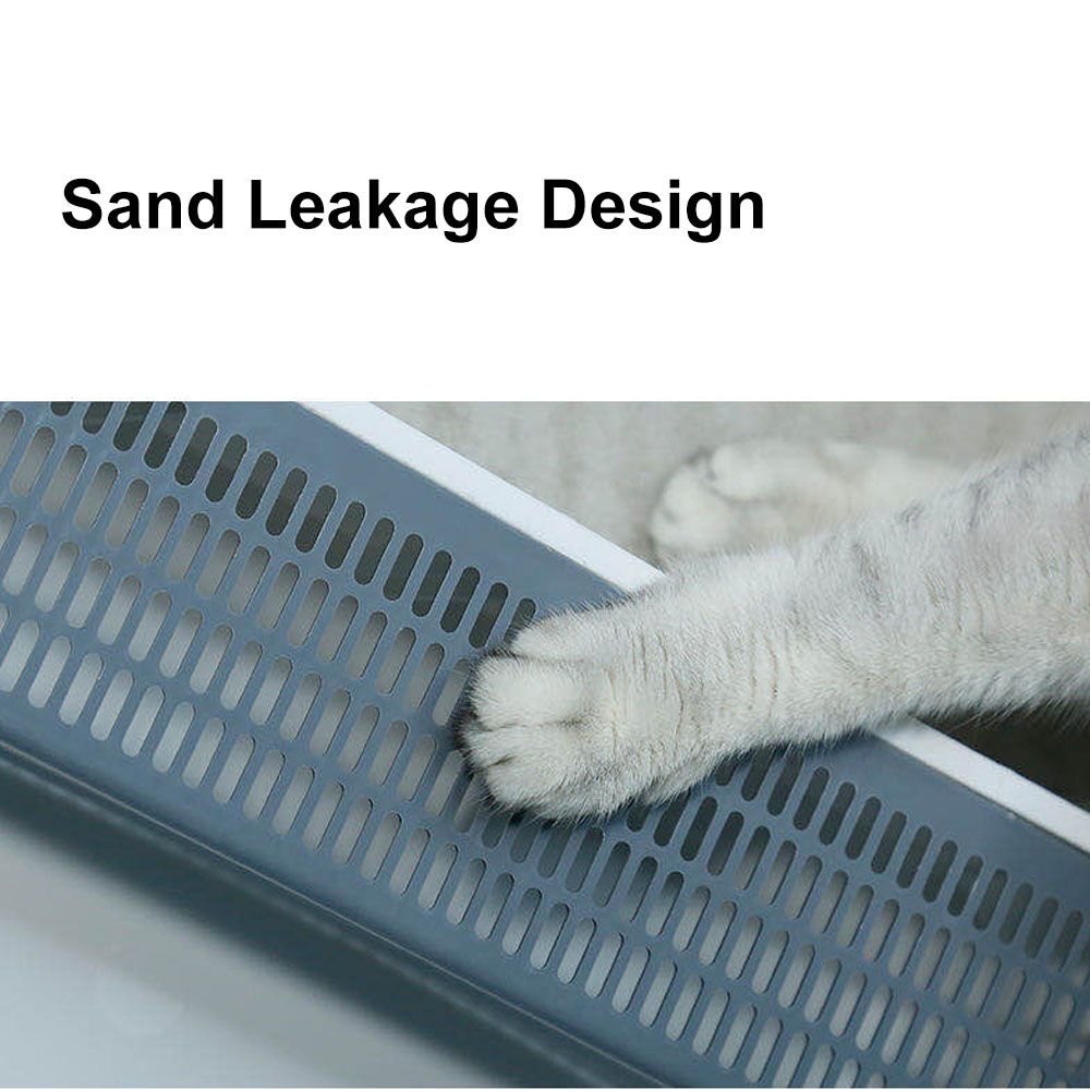 Semi-Enclosed Cat Litter Box Detachable Anti-Splash