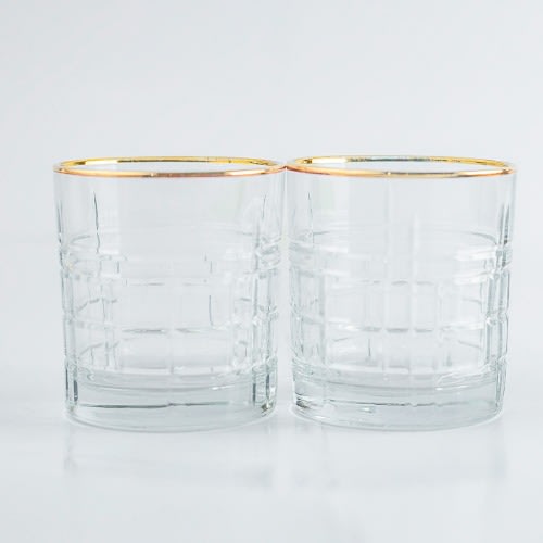 Regency Gold Mixer Glasses - Set Of 2 - 32cl